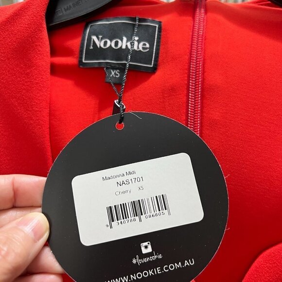 Nookie Madonna Midi Dress Xtra Small in Red Cherry - Picture 6 of 7